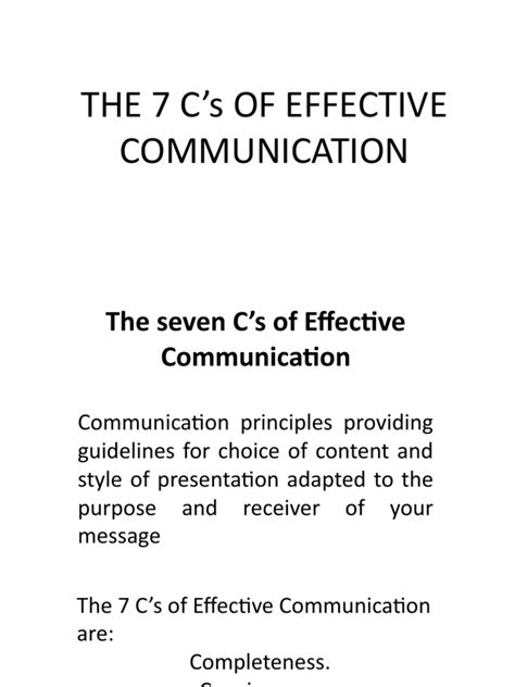 the 7 c s of effective communication pdf
