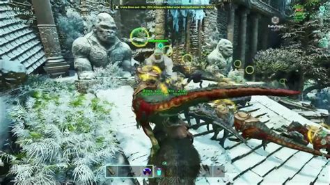 Ark Survival Ascended Megapithecus Boss Fight With Allosaurs Official