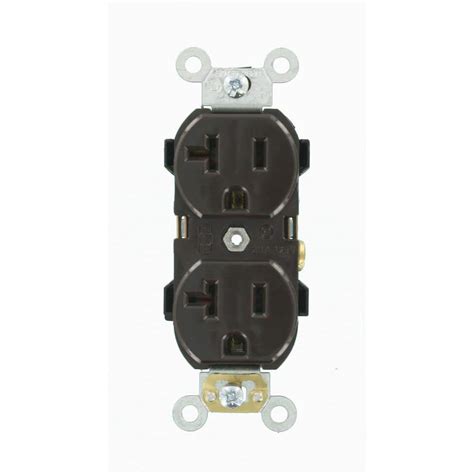 Leviton 20 Amp Industrial Grade Heavy Duty Self Grounding Duplex Outlet