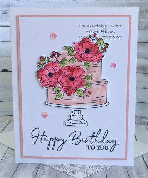 These cards are created using products from stampin up's may 2020 paper pumpkin kit, a kit in color with a little extra from my supply. Happy Birthday to You - Heather's Pages (2020) | Homemade birthday cards, Stampin up birthday ...