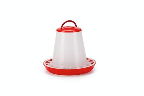 Beeztees Plastic Poultry Feeder Red And White 3kg Vital Pet Group