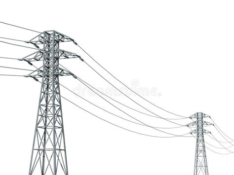 Power Line And Lamppost Vector Stock Vector Illustration Of Power