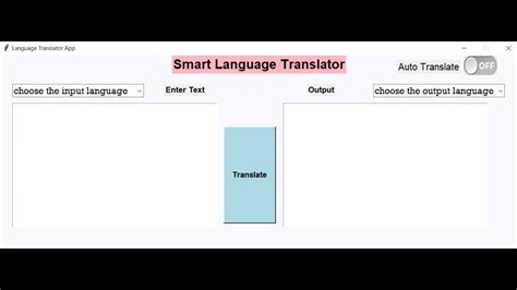 Language Translator App Using Python Using Tkinter Advanced