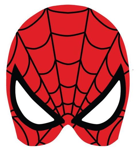 Mascara De Spiderman Roja Para Imprimir Antifaz Superheroes Mascaras