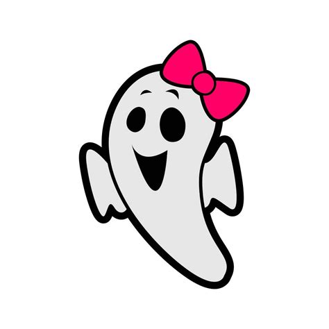Ghost With Bow Svg Free