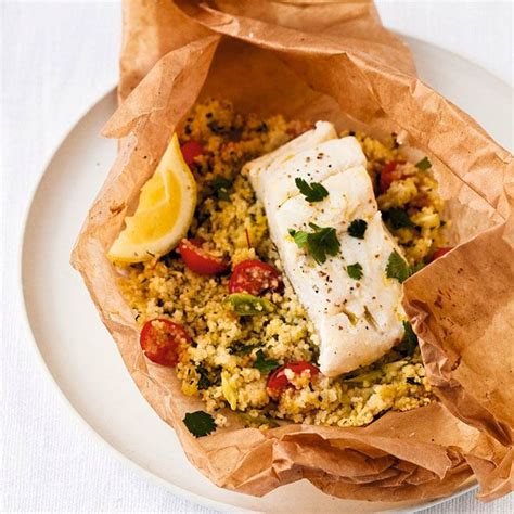Salmon, cranberry & couscous parcels. Steamed Fish with Couscous Parcels | Recipe | Fish recipes ...
