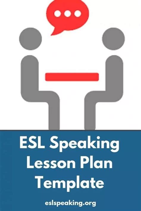 The Esl Speaking Lesson Plan Template With Two People Sitting At A