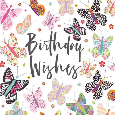 Happy Birthday Card Printable Butterfly
