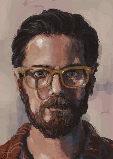 Self Portrait In Yellow Glasses Digital Painting Portrait Portrait