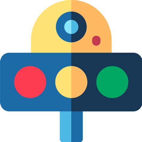 Basic Rounded Flat Traffic Light Icon