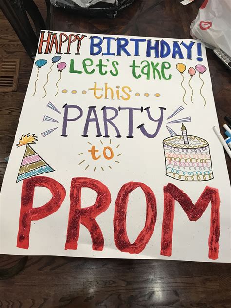 Birthday Promposal Dance Ask Homecoming Sign Prom Homecoming Signs