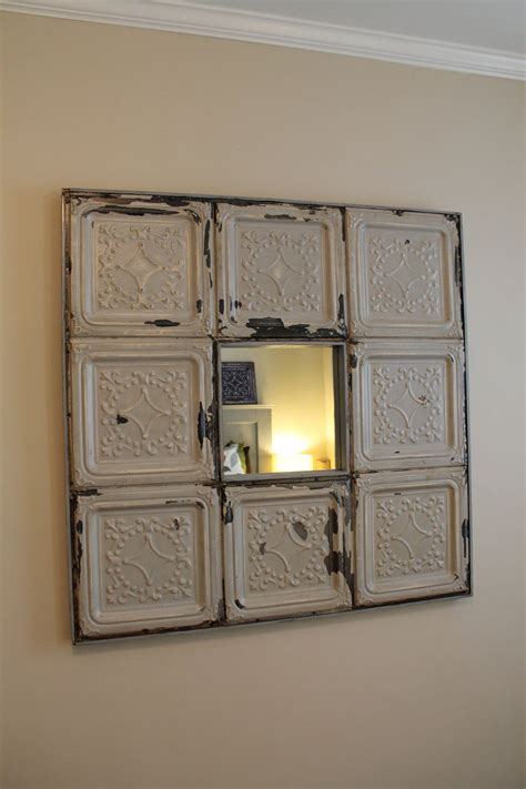 4″ x 8″ subway tile 1/8″ thick. tin tile mirrors | Tin Tile Mirror 8 Tile by bungalonine ...