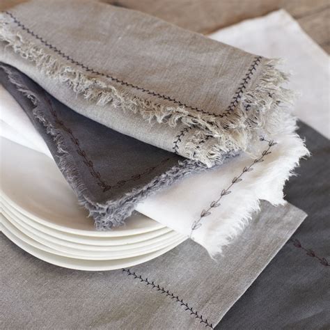 12 white linen hemstitched tea napkins. love these linen napkins! Greenhouse Design Studio. linen ...