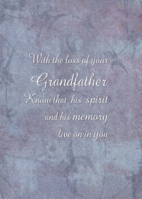 Condolencessympathy For The Loss Of A Grandfather Card Ad Spon