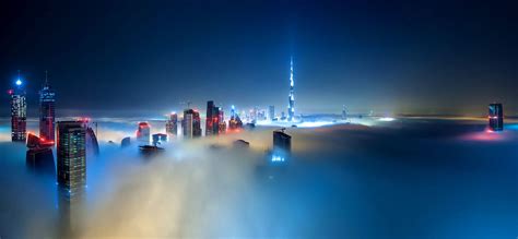 Interesting Photo Of The Day Otherworldly Dubai Skyline Shrouded In Fog