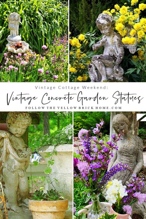 Follow The Yellow Brick Home Vintage Concrete Garden Statues Follow
