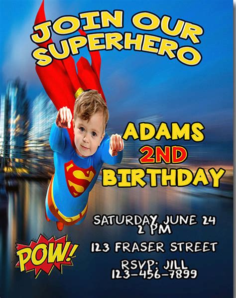 superhero birthday invitations psd vector eps ai