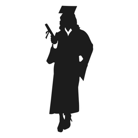 Female Graduate Silhouette Transparent Png And Svg Vector File