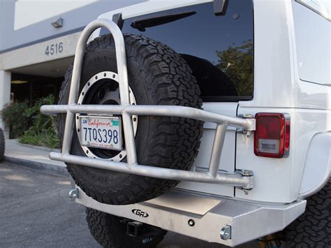 Diy tire carrier for mojave rear bumper | jeep cherokee xj. Jeep JK Swing Out Rear Tire Carrier & Bumper Package ...