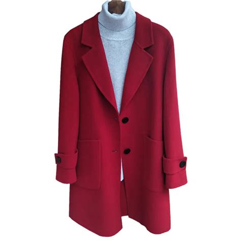 new hot sale woman wool coat high quality winter jacket women slim woolen long cashmere coats