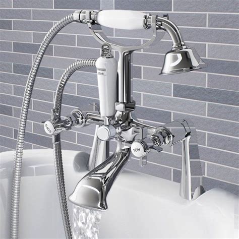 Victorian Traditional Bathroom Bath Filler Shower Mixer Tap With