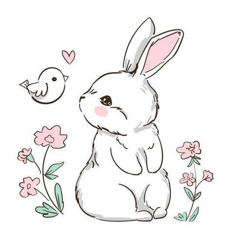 User5227557 Freepik Cute Bunny Cartoon Bunny Sketches Bunny Drawing