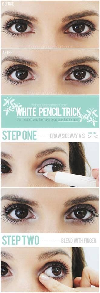 Adding mascara to the lower lashes will further make them seem bigger. How to use white eyeliner to make your eyes look bigger # ...