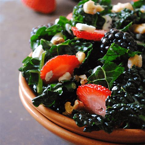 Strawberry And Blackberry Kale Salad California