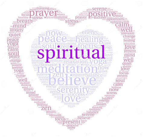 Spiritual Word Cloud Stock Illustration Illustration Of Meditating