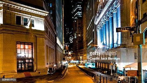 Wall Street Night Photos And Premium High Res Pictures Getty Images
