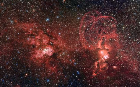 Star Cluster Nebula Glow Red In Amazing New Photos Space