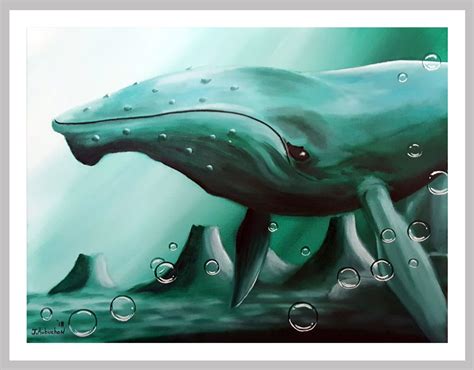 Art deco print in a gorgeous green and gold. Green Whale wall print 10x13 (With images) | Wall prints ...