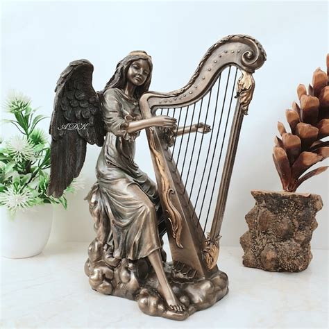 Angel With Harp Etsy