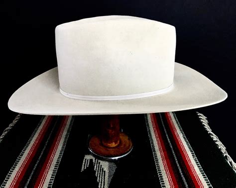 Vintage Stetson Rancher Silverbelly Cowboy Hat Size 7 14 Etsy