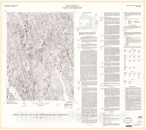 Map Surficial Geologic Map Of The Botsford Quadrangle Connecticut