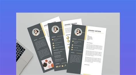 30 Awesome Illustrator Ai Resume Templates With Creative Cv Designs 2020