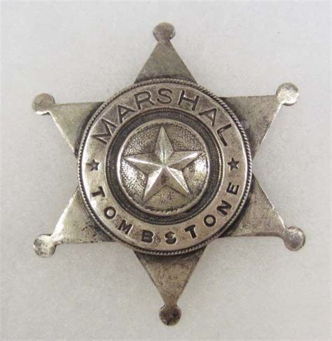 Old West Tombstone Marshal Law Badge