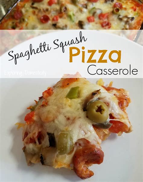 Spaghetti Squash Pizza Hotdish Casserole ⋆ Exploring Domesticity