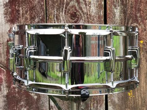 Sold Ludwig 402 Supraphonic 65x14 Vintage 1978 Snare Drum Vg Exc