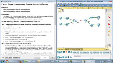 Ccnav6 S2 1 3 2 5 Packet Tracer Investigating Directly Connected Routes