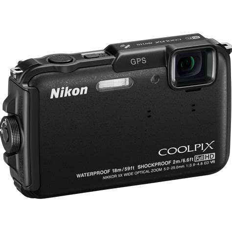 Nikon Coolpix Aw110 Digital Camera Black 26410 Bandh Photo Video