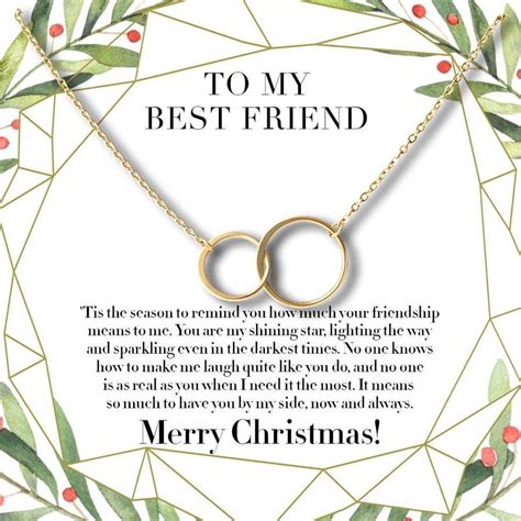 Christmas T For Best Friend Necklace Best Friend Christmas Ts