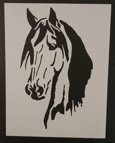 Horse Head Custom Stencil Fast Free Shipping Etsy