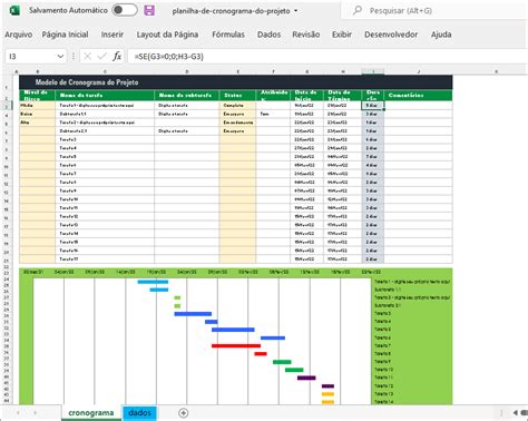 Baixe A Planilha Para Cronograma Do Projeto Modelo Grátis Tudo Excel