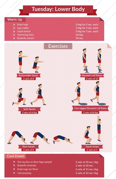 Level 1 Lower Body Infographic Calisthenics Workout For Beginners