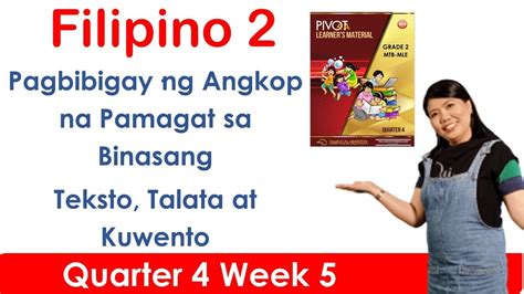 Filipino Week Quarter Pagbibigay Ng Angkop Na Pamagat Sa Binasang