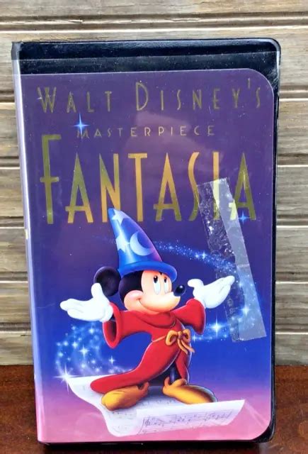Vintage Walt Disney Masterpiece Fantasia Vhs Black Clamshell