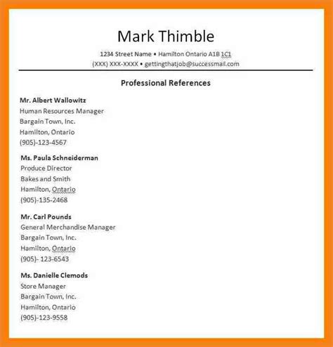 This is a general professional job reference provided for an employee when they leave a company. Professional Reference List Template Word | Template Business