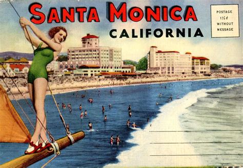 Old Santa Monica Postcard Hagins Collection Santa Monica California