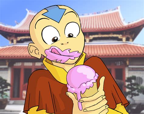 Aang Eating Ice Cream Avatar The Last Airbender Fan Art